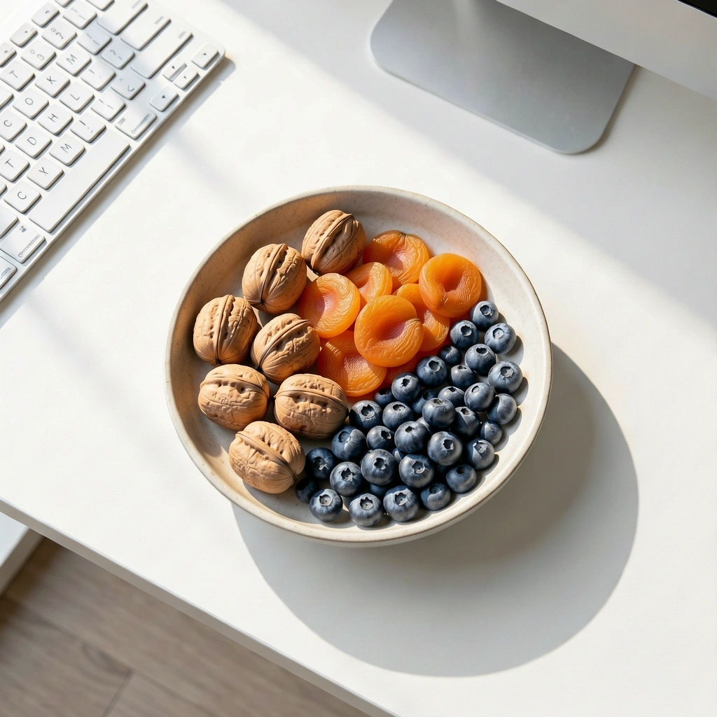 Zdrava užina na radnom stolu